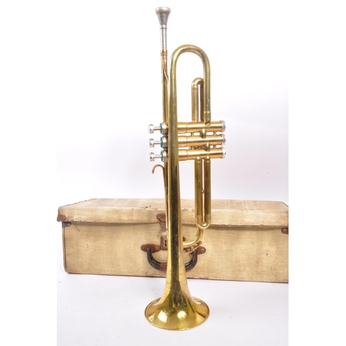 421 - Boosey & Hawkes - A mid 20th century Boosey & Hawkes Varsity three valve trumpet. The trumpet of bra... 