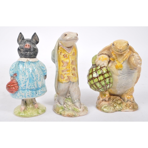 43 - Beatrix Potter - Beswick - Mid 20th century circa 1970s porcelain china figurines. Including Sir Isa... 