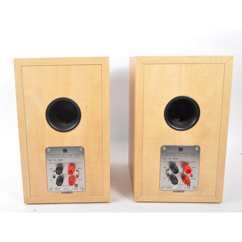 432 - KEF - British Modern Audio Equipment - Two contemporary KEF Cresta 10 music stereo speakers measurin... 