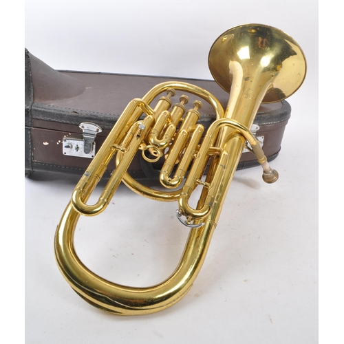 433 - Parrot - A vintage 20th century tenor (alto) brass horn instrument. With carry case and original mou... 