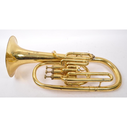 433 - Parrot - A vintage 20th century tenor (alto) brass horn instrument. With carry case and original mou... 