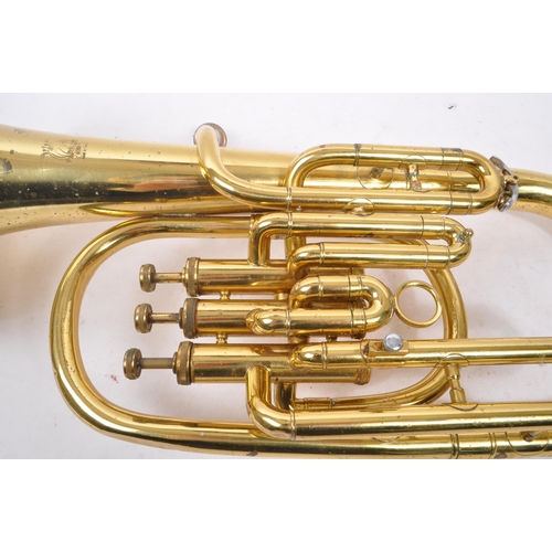 433 - Parrot - A vintage 20th century tenor (alto) brass horn instrument. With carry case and original mou... 