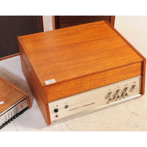 442 - A collection of 20th century audio Hi-Fi music equipment. The collection to include a HMV Model 2404... 