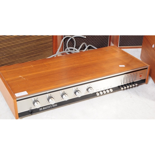 442 - A collection of 20th century audio Hi-Fi music equipment. The collection to include a HMV Model 2404... 