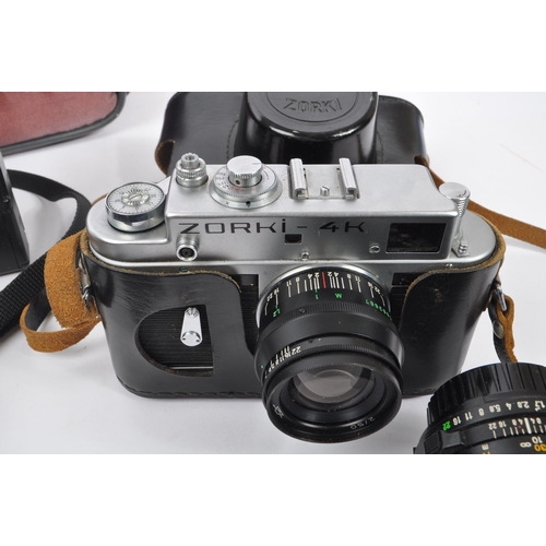 448 - Minolta / Zorki - Two 20th Century cameras, the Zorki a 4k 35mm rangefinder camera with jupiter 8 5m... 