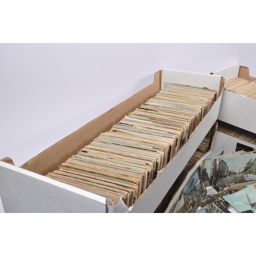 453 - Picture postcards. Large extensive unsorted accumulation of approx. 6,000 in four trays. All have be... 