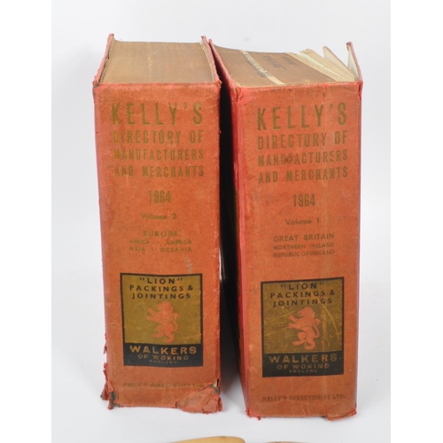 454 - 1964 Kelly’s Directory of Merchants and Manufacturers both volumes and supplementary Index book to t... 