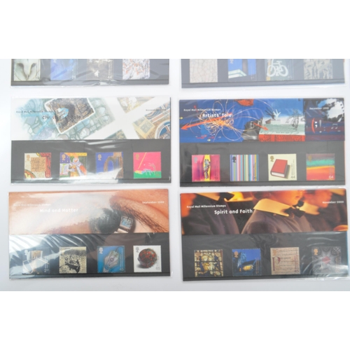 462 - United Kingdom - A collection of Royal Mail millennium British UK presentation pack postage stamps. ... 