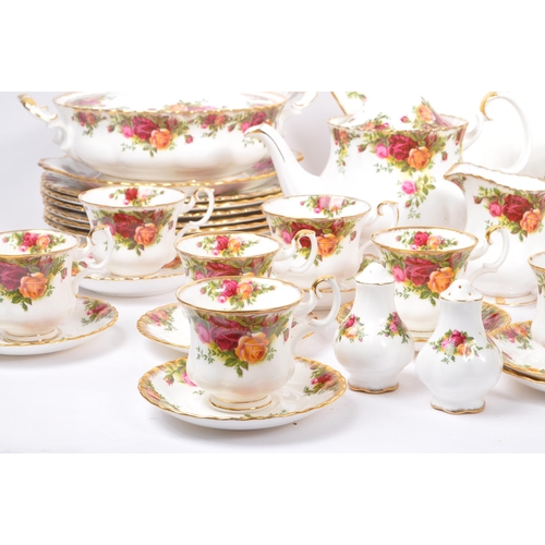 47 - Royal Albert - Old Country Roses - A vintage 20th century English porcelain china dinner / tea servi... 