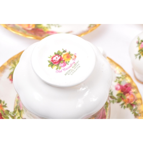 47 - Royal Albert - Old Country Roses - A vintage 20th century English porcelain china dinner / tea servi... 