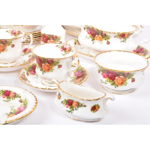 47 - Royal Albert - Old Country Roses - A vintage 20th century English porcelain china dinner / tea servi... 