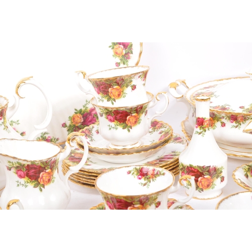 47 - Royal Albert - Old Country Roses - A vintage 20th century English porcelain china dinner / tea servi... 