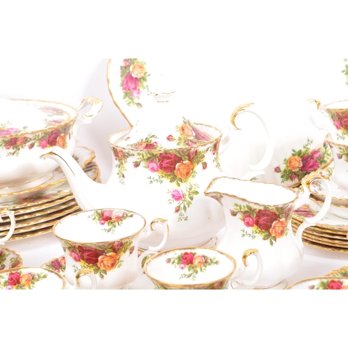 47 - Royal Albert - Old Country Roses - A vintage 20th century English porcelain china dinner / tea servi... 