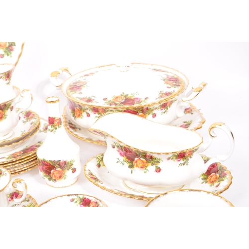 47 - Royal Albert - Old Country Roses - A vintage 20th century English porcelain china dinner / tea servi... 