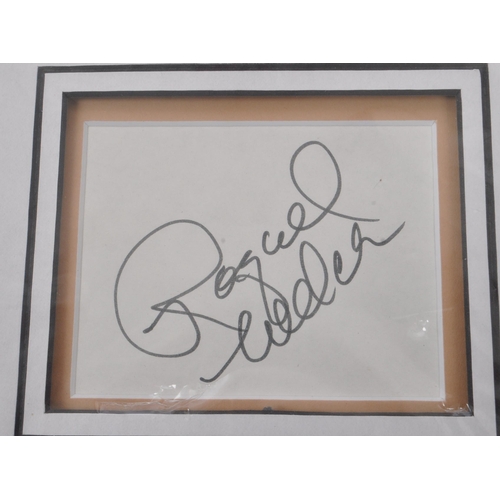 480 - Raquel Welch - American Actress - autograph presentation featuring a signed white album page mounted... 