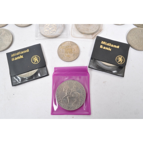 489 - A collection of 20th Century British currency crown coins to include 2x Elizabeth II 1977, 4x HRH Pr... 