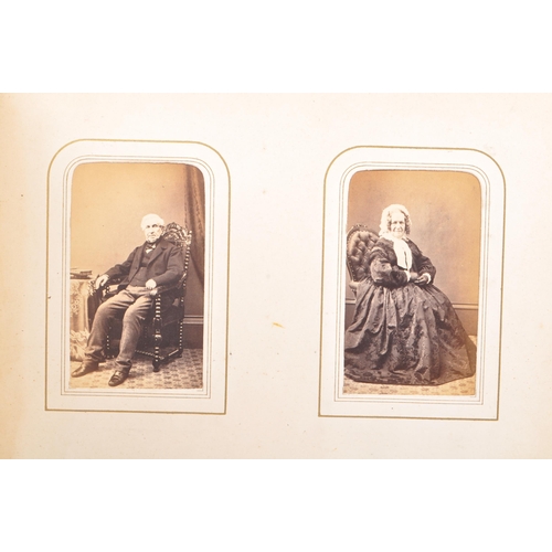 490 - A collection Victorian 1800s sepia monochrome photographs / carte de visite. With portrait studies o... 