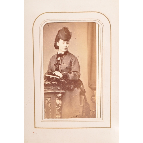 490 - A collection Victorian 1800s sepia monochrome photographs / carte de visite. With portrait studies o... 