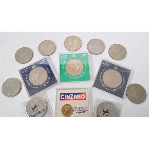 493 - Numismatic interest - Collection of British United Kingdom commemorative crown coins. To include the... 