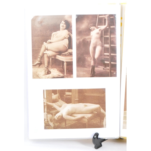 527 - A collection of thirty four reproduction 20th century French nude erotic postcards cartes erotique. ... 