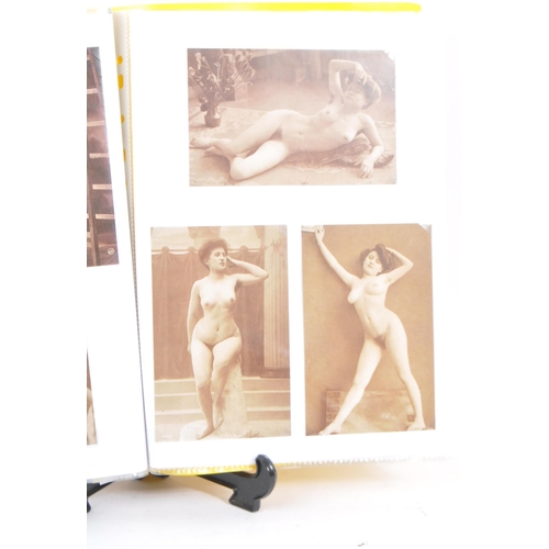 527 - A collection of thirty four reproduction 20th century French nude erotic postcards cartes erotique. ... 