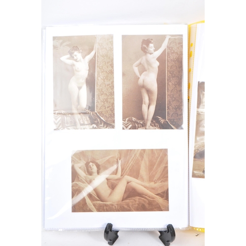 527 - A collection of thirty four reproduction 20th century French nude erotic postcards cartes erotique. ... 