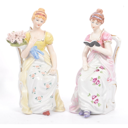 53 - A collection of vintage 20th century porcelain china figurines. To include, ballerinas, clowns, baby... 