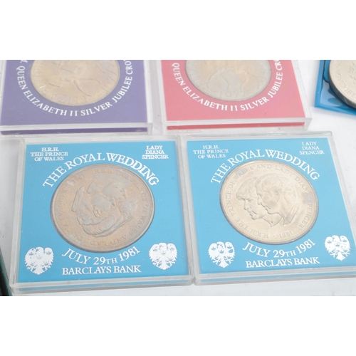 541 - A collection of eleven 20th Century British commemorative currency crowns to include; 1951 Festival ... 