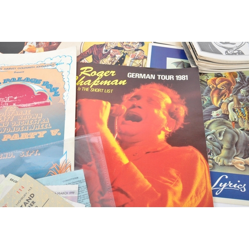 543 - A collection of 20th Century music concert tickets and programmes to include tickets from; 1973 Jeth... 