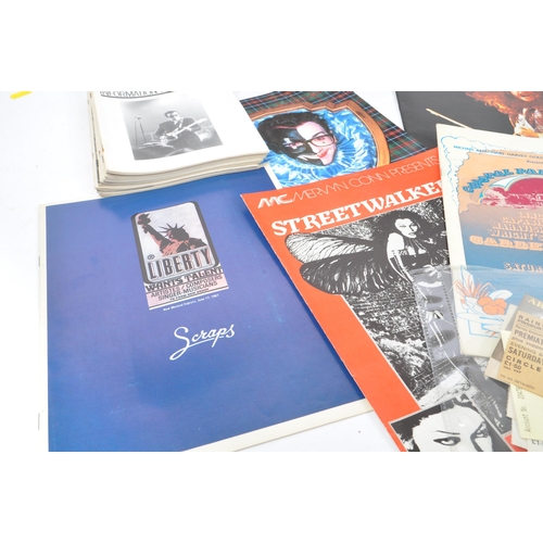 543 - A collection of 20th Century music concert tickets and programmes to include tickets from; 1973 Jeth... 