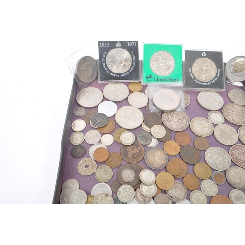 546 - A collection of British and Foreign currency coins. The collection to include an 1820 King George II... 