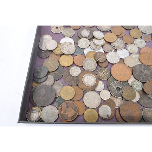 546 - A collection of British and Foreign currency coins. The collection to include an 1820 King George II... 