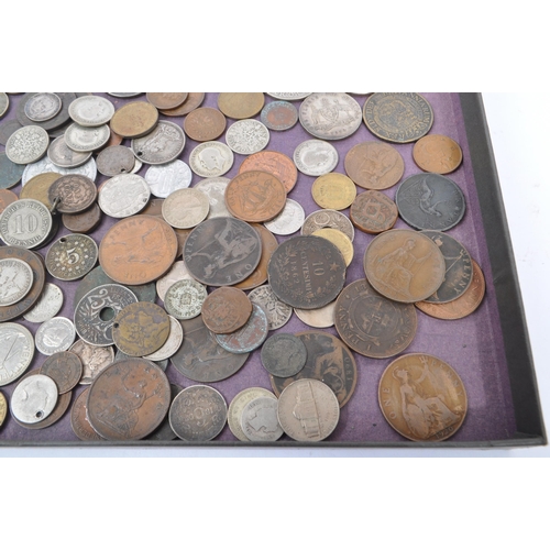 546 - A collection of British and Foreign currency coins. The collection to include an 1820 King George II... 