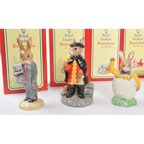 70 - Royal Doulton - Bunnykins - Collection of porcelain china bunny figures / statues. Including Groom B... 