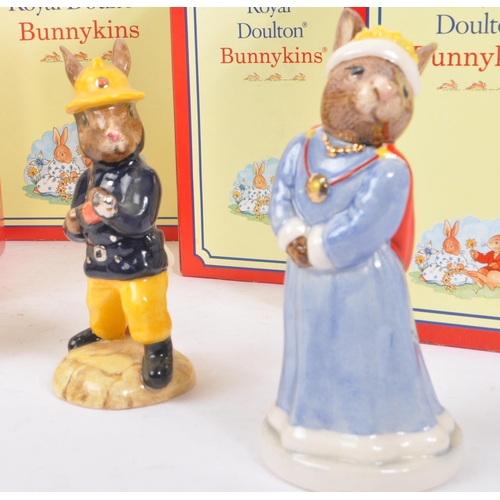 74 - Royal Doulton - Bunnykins - Collection of porcelain china bunny figures / statues. Including Angel B... 