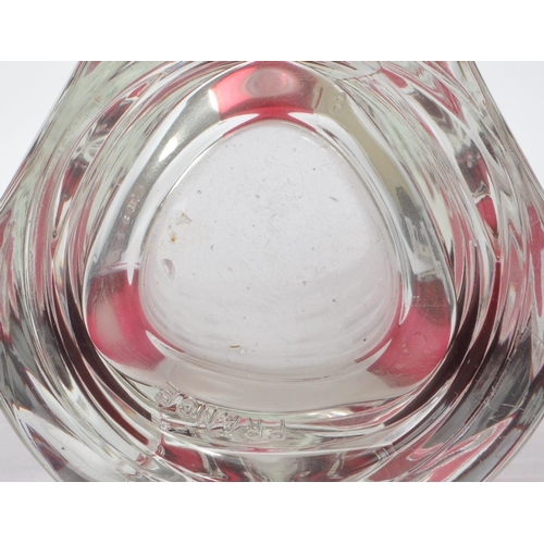 76 - J. G Durand - Luminarc - Two mid 20th century J. G. Durand for Luminarc Windsor Rubis cut glass vase... 