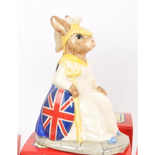 81 - Royal Doulton - Bunnykins - Collection of porcelain china bunny figurines / statues. To include Seas... 