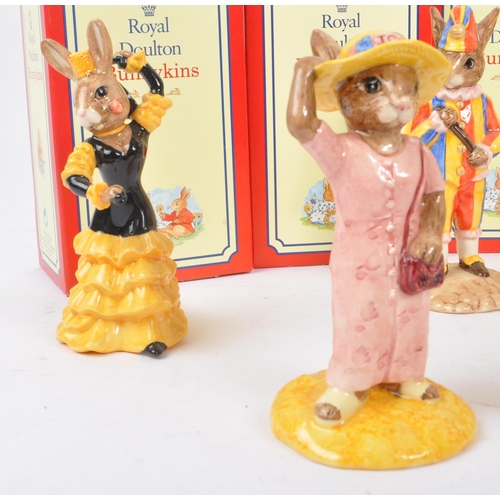 81 - Royal Doulton - Bunnykins - Collection of porcelain china bunny figurines / statues. To include Seas... 