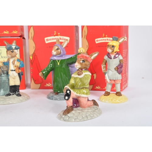 89 - Royal Doulton - Bunnykins - Collection of porcelain china bunny animal figurines / statues. Comprisi... 