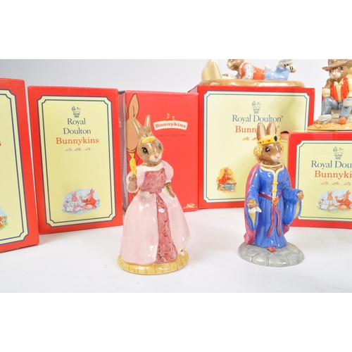 92 - Royal Doulton - Bunnykins - Collection of porcelain china animal bunny figurines / statues. Comprisi... 