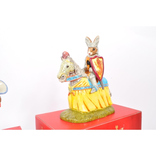 93 - Royal Doulton - Bunnykins - Collection of porcelain china bunny animal figurines / statues. Comprisi... 