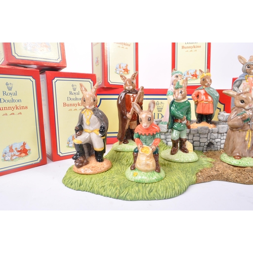 96 - Royal Doulton - Bunnykins - Robin Hood Collection - Comprising of Robin Hood bunny 11313, Will Scarl... 