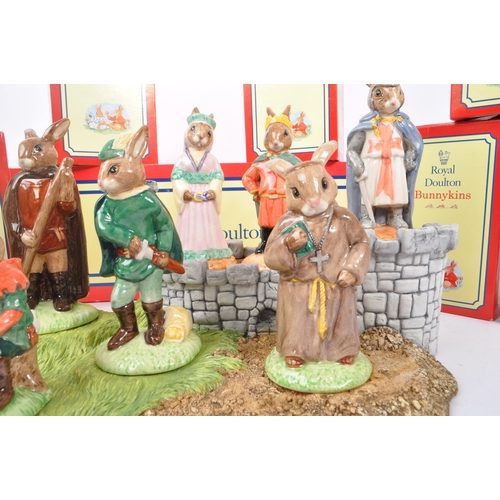 96 - Royal Doulton - Bunnykins - Robin Hood Collection - Comprising of Robin Hood bunny 11313, Will Scarl... 