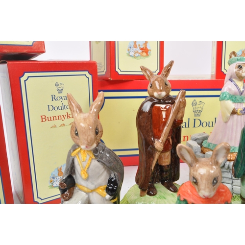 96 - Royal Doulton - Bunnykins - Robin Hood Collection - Comprising of Robin Hood bunny 11313, Will Scarl... 