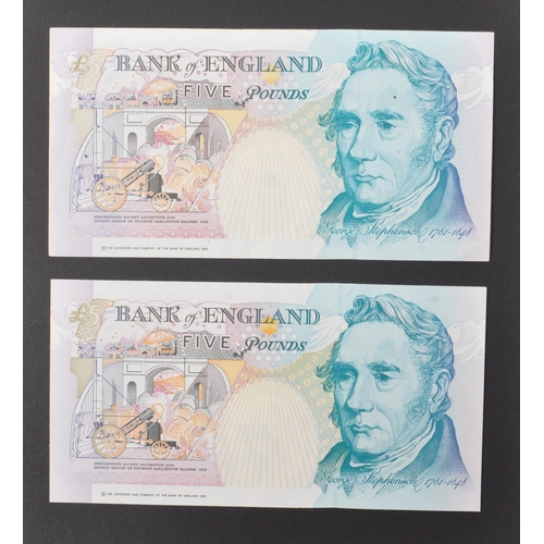 519 - Bank of England - A collection of British uncirculated bank notes banknotes to include; 3x L K Obrie... 