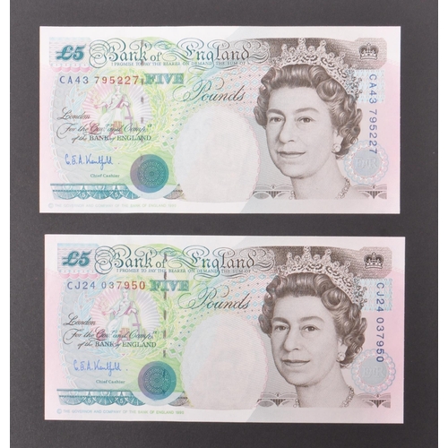 519 - Bank of England - A collection of British uncirculated bank notes banknotes to include; 3x L K Obrie... 