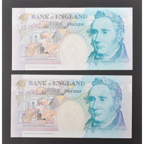 519 - Bank of England - A collection of British uncirculated bank notes banknotes to include; 3x L K Obrie... 