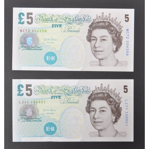 519 - Bank of England - A collection of British uncirculated bank notes banknotes to include; 3x L K Obrie... 