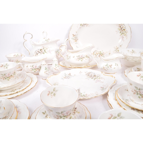 132 - A Royal Albert 'Hayworth' pattern porcelain dinner, tea and coffee service. To include teapot, cream... 