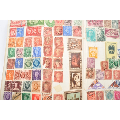 516 - A collection of 19th and 20th Century stamps in stamp album, to include 16 penny reds. Other countri... 